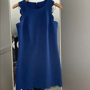 Royal blue scalloped dress